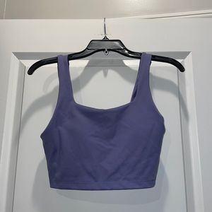 Purple Cropped Workout Top